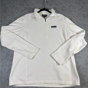 Patagonia White Fleece Zip-Up